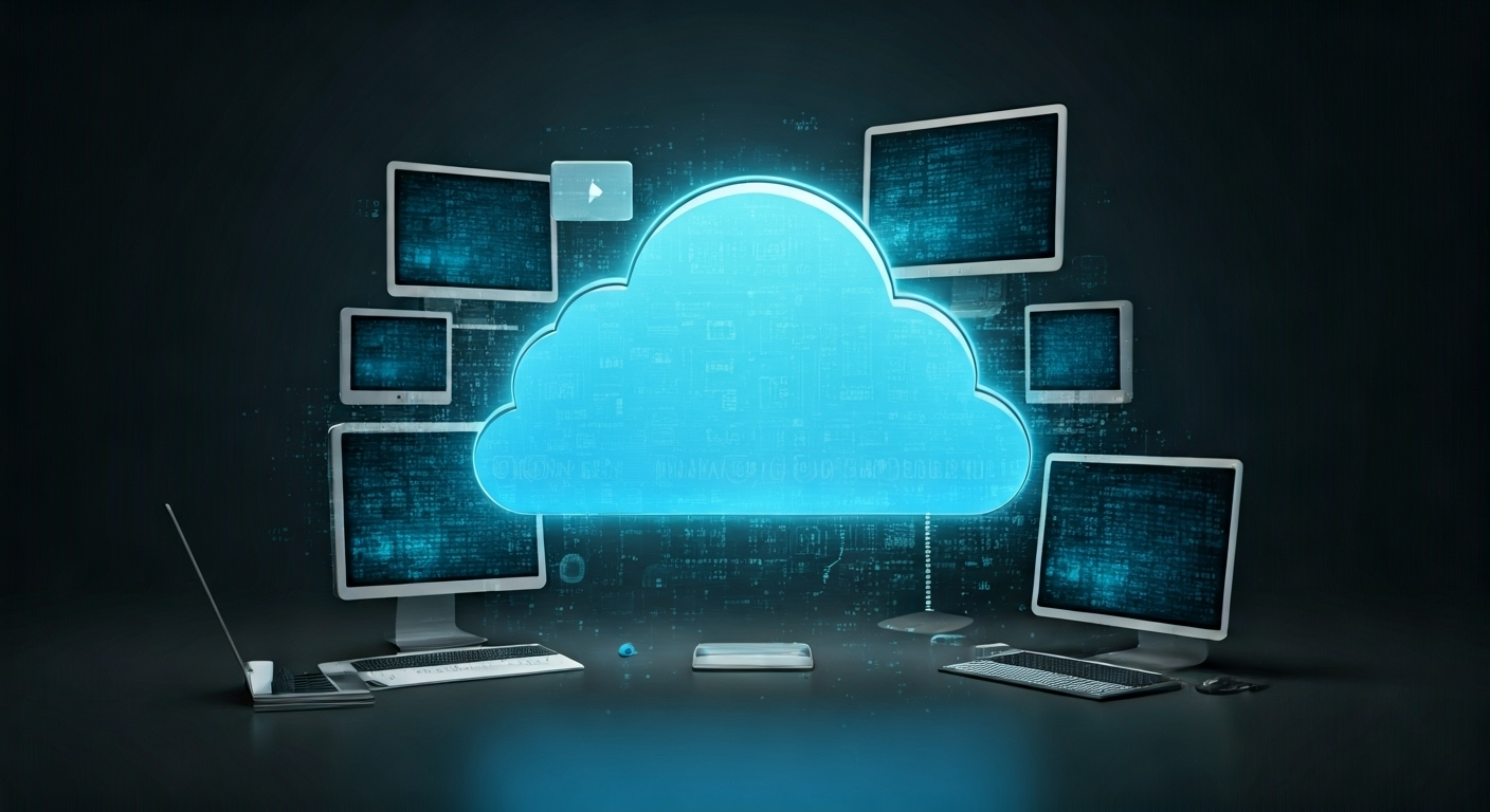 cloud icon with digital devices